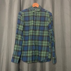 J Crew Flannel in Green/Navy/Black check